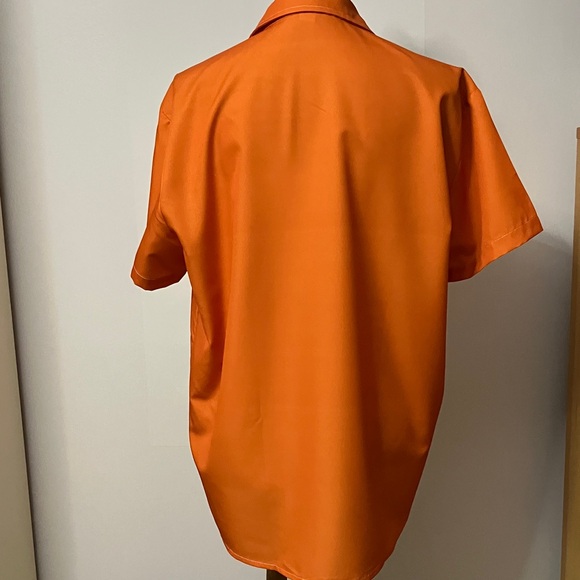Fred Flintstone Bowling Cosplay Short Sleeve Shirt Sz L* Orange/Blue NWOT - Picture 3 of 4